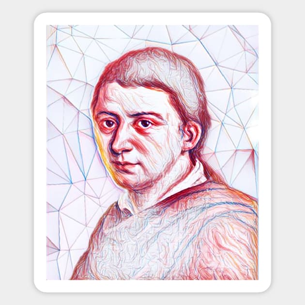 Friedrich Schlegel Portrait | Friedrich Schlegel Artwork | Line Art Magnet by JustLit